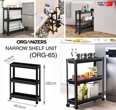 3-Tier Narrow Shelf Unit (ORG-65)