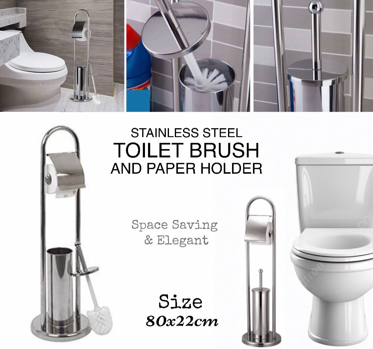 Toilet Brush &amp; Paper Holder