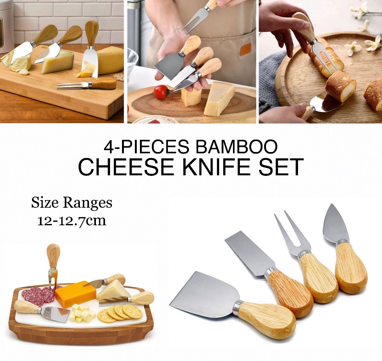 4-Pc Cheese Knives