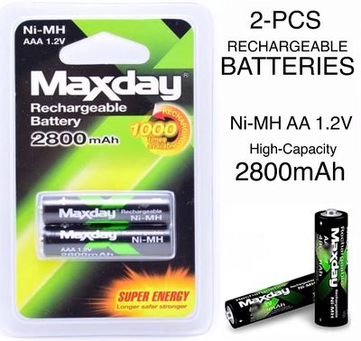 “Maxday” Rechargeable Batteries (AAA)