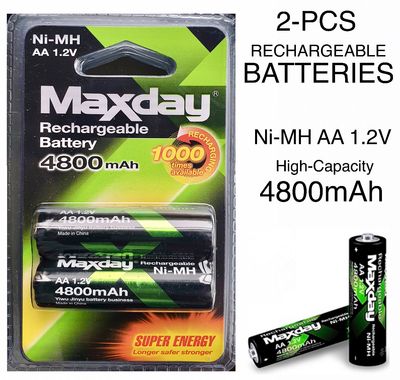“Maxday” Rechargeable Batteries (AA)