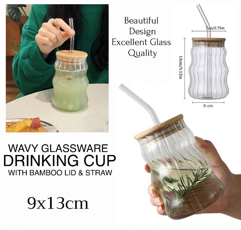 Wavy Glassware Cup (NG509)