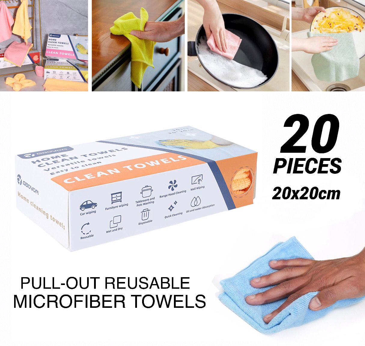 20-Pc Cleaning Cloth