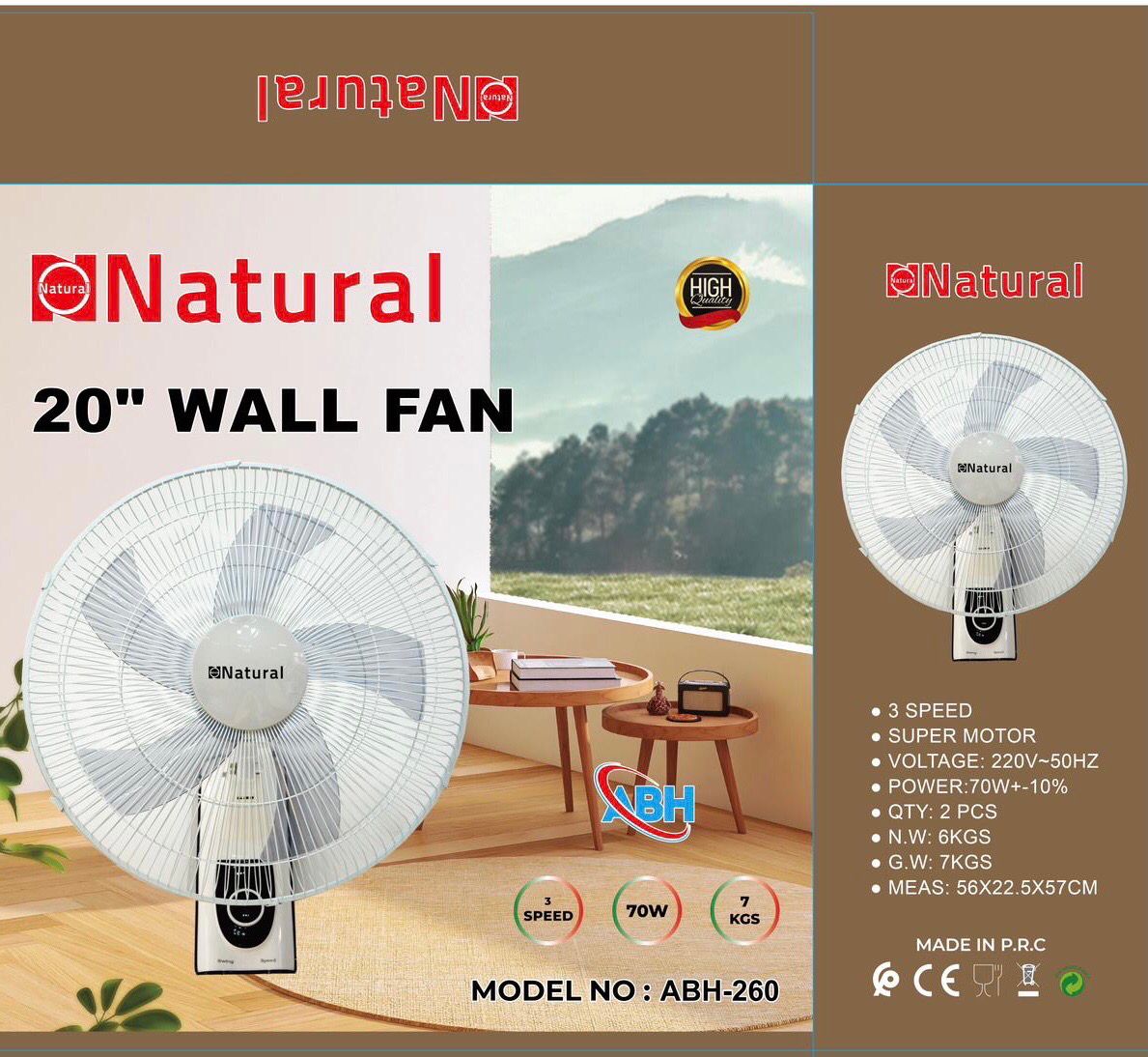 20” Wall Fan (ABH-260)