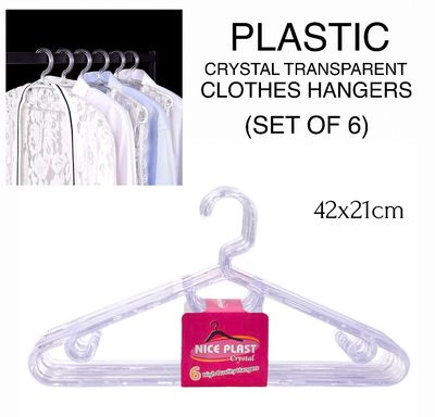 6 Transparent Hangers