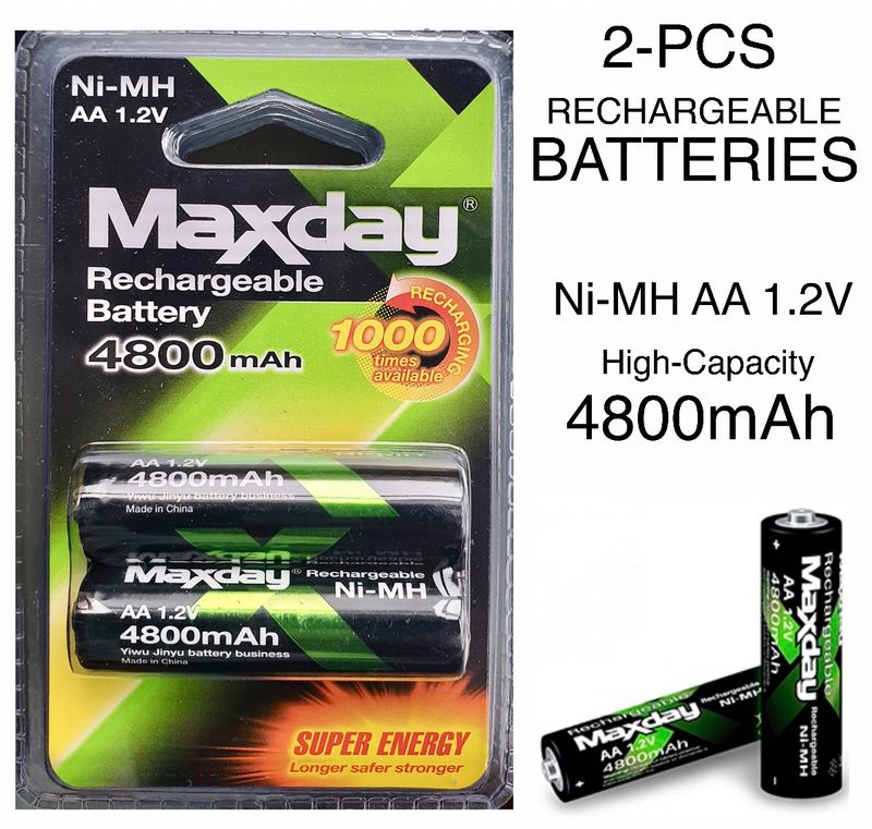 “Maxday” Rechargeable Batteries (AA)
