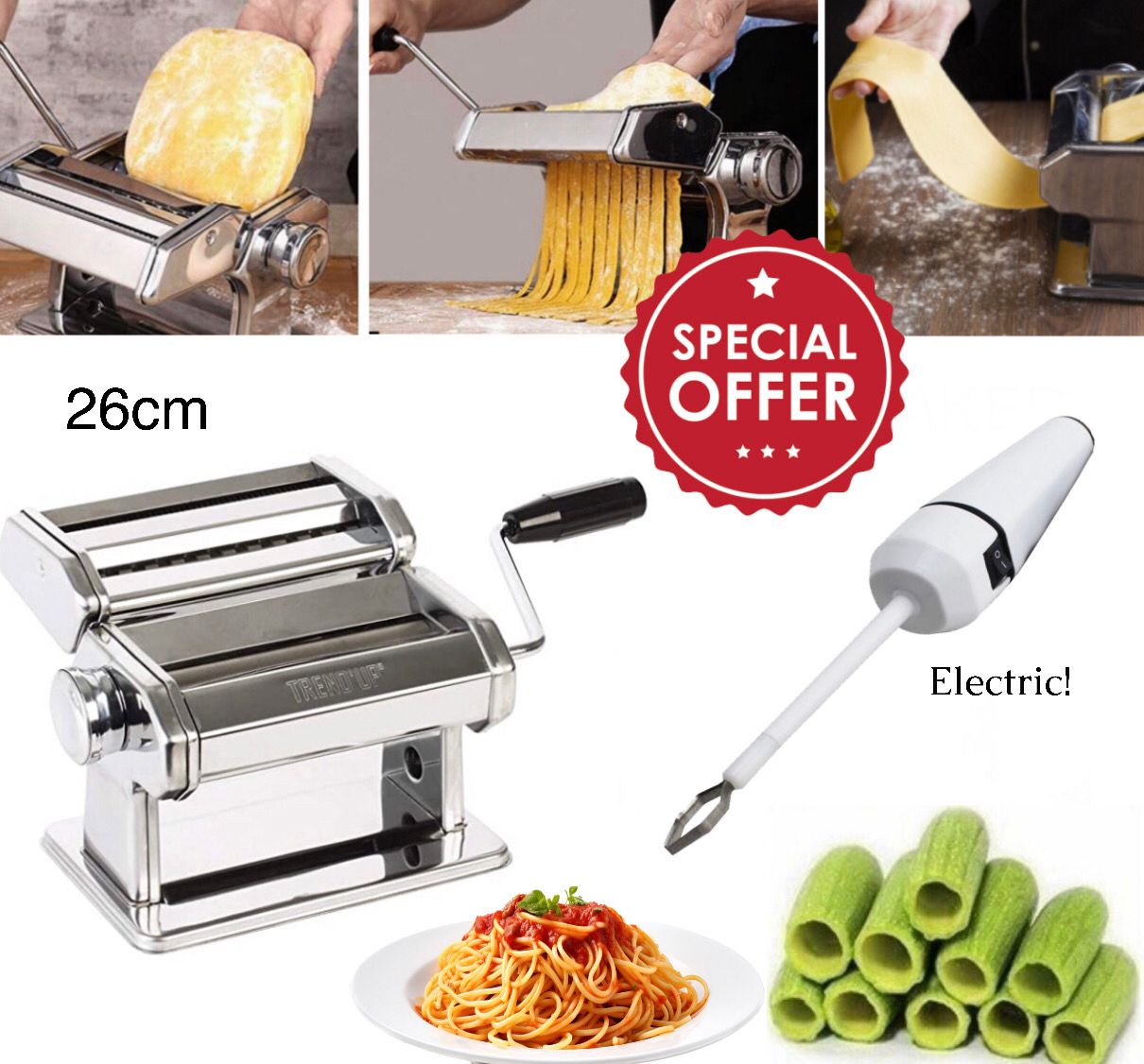 Pasta Maker (26cm) + Zucchini Turner