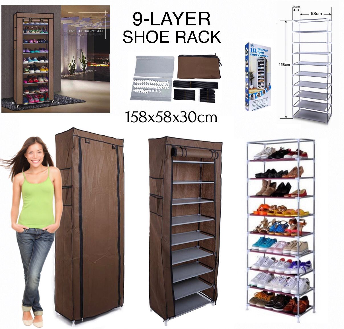 9-Layer Shoe Rack