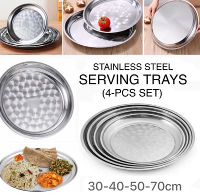 4-Pcs Round Trays