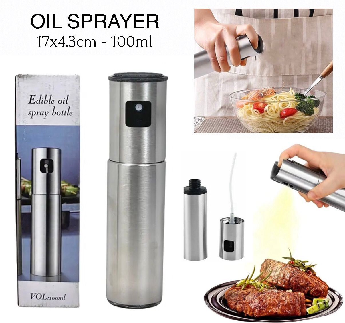 Oil Sprayer 100ml (Stainless)