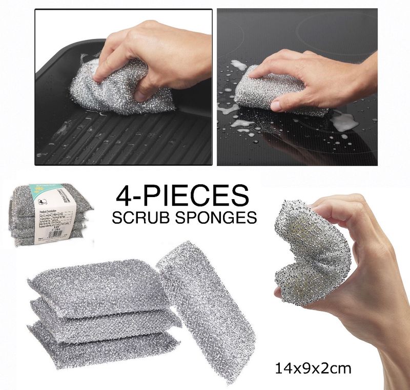 4-Pcs Scrub Sponge