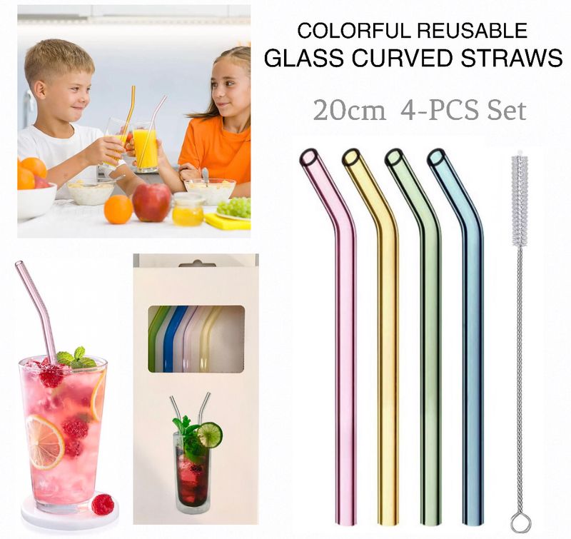 Colorful Glass Straws