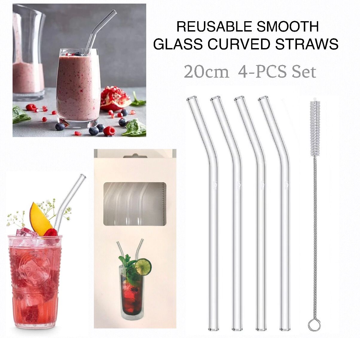 Clear Glass Straws