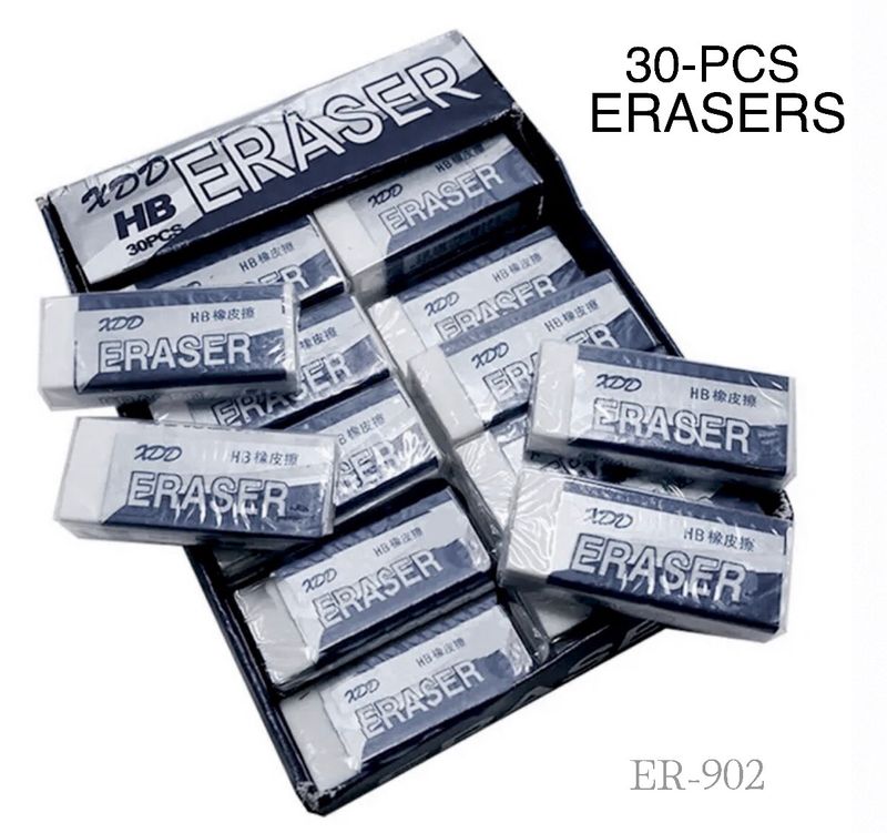 30-Pcs Erasers