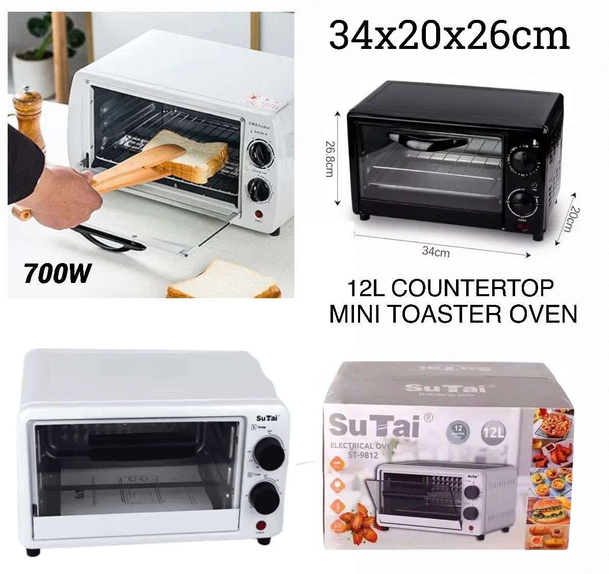 12L Mini Toasted Oven