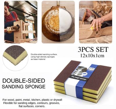3-Pcs Sanding Sponge