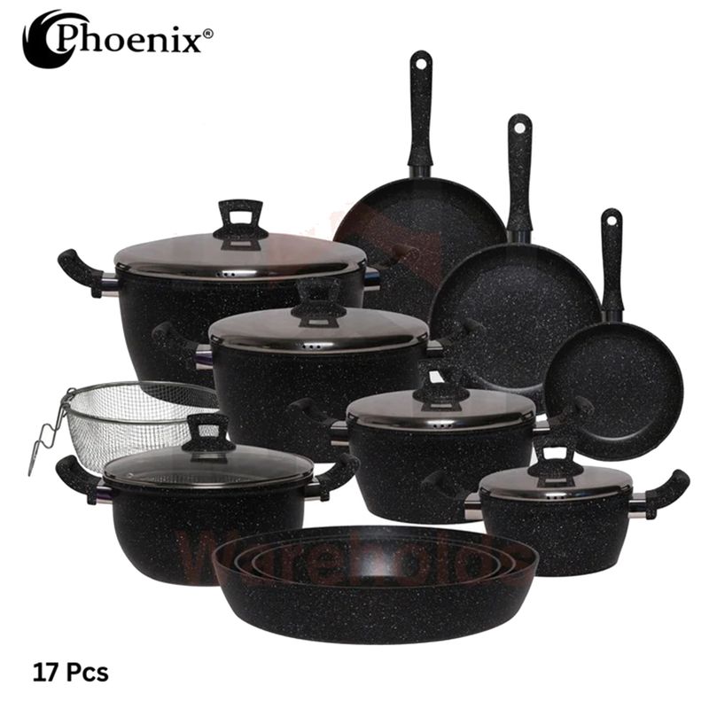 Phoenix 17 Pcs Black Marble Set (Granite)