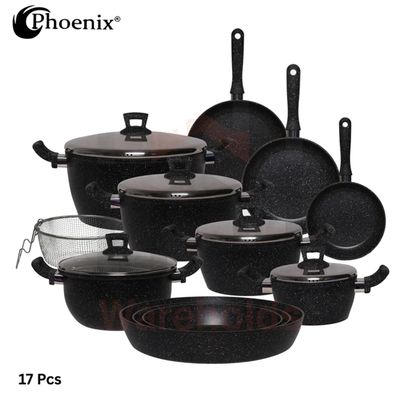 Phoenix 17 Pcs Black Marble Set (Granite)
