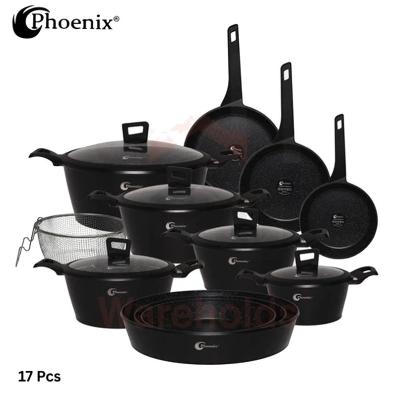 Phoenix 17 Pcs Black Set (PFANNE-POELE)