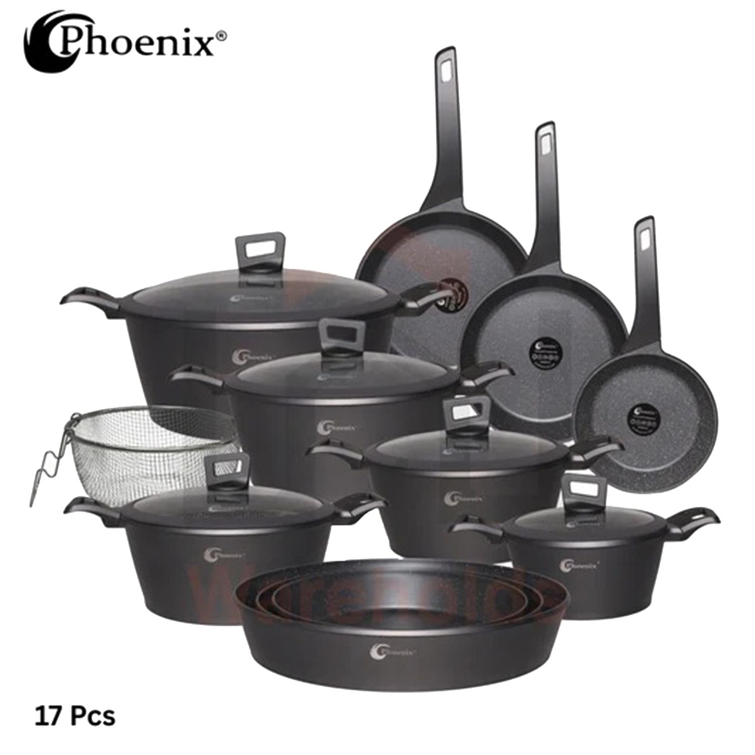 Phoenix 17 Pcs Grey Set (PFANNE-POELE)