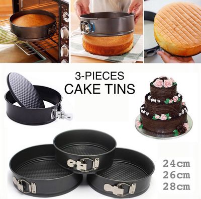 3-Pcs Cake Tins