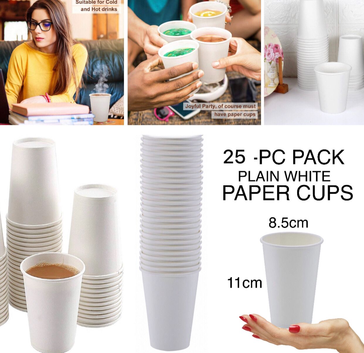 25-Pc Paper Cups