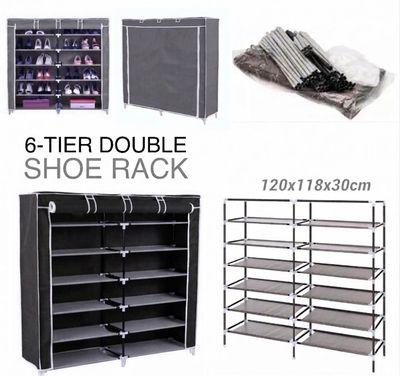 6-Tier Double Shoe Rack