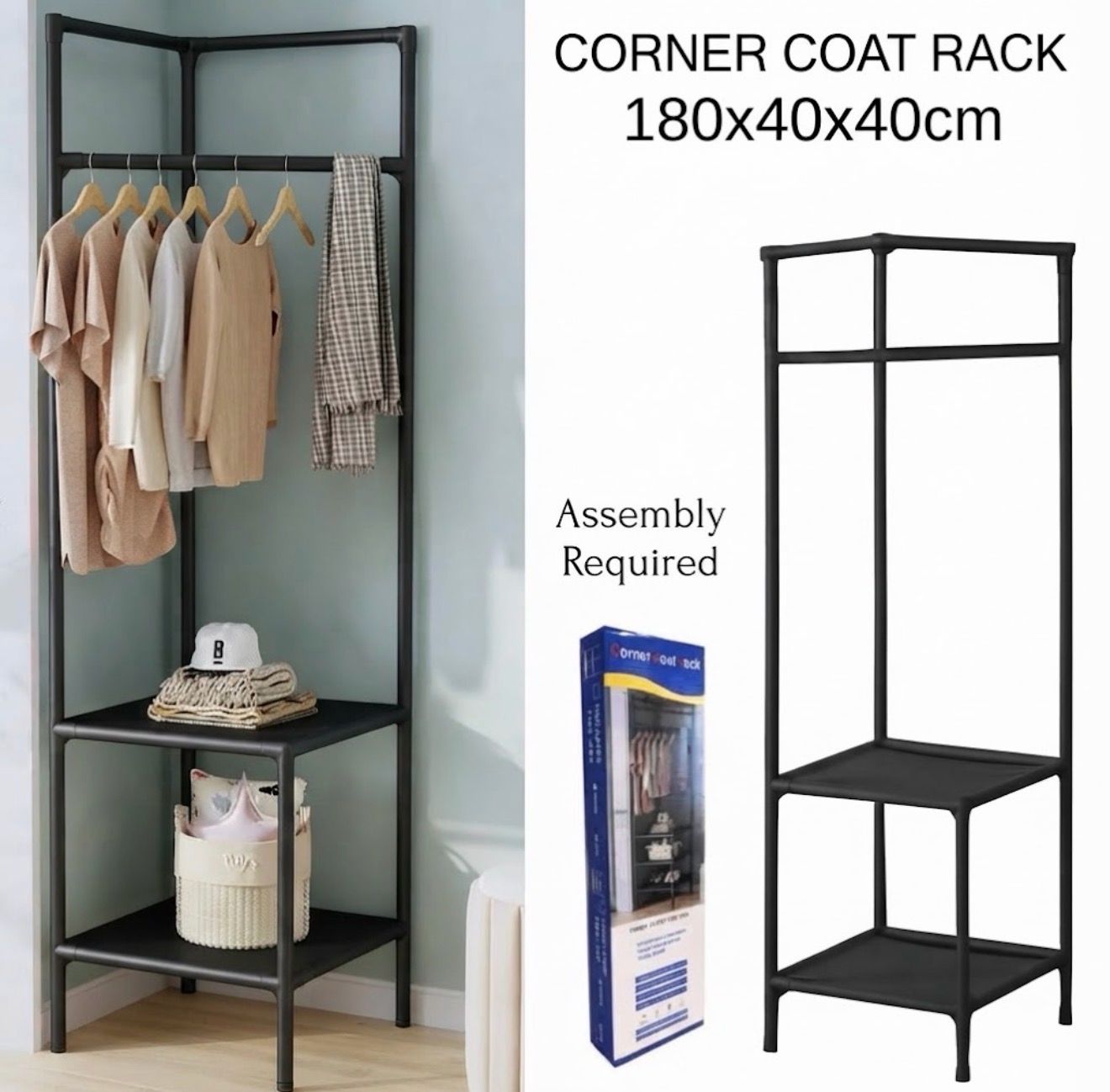 Black Corner Rack (TM3-303)