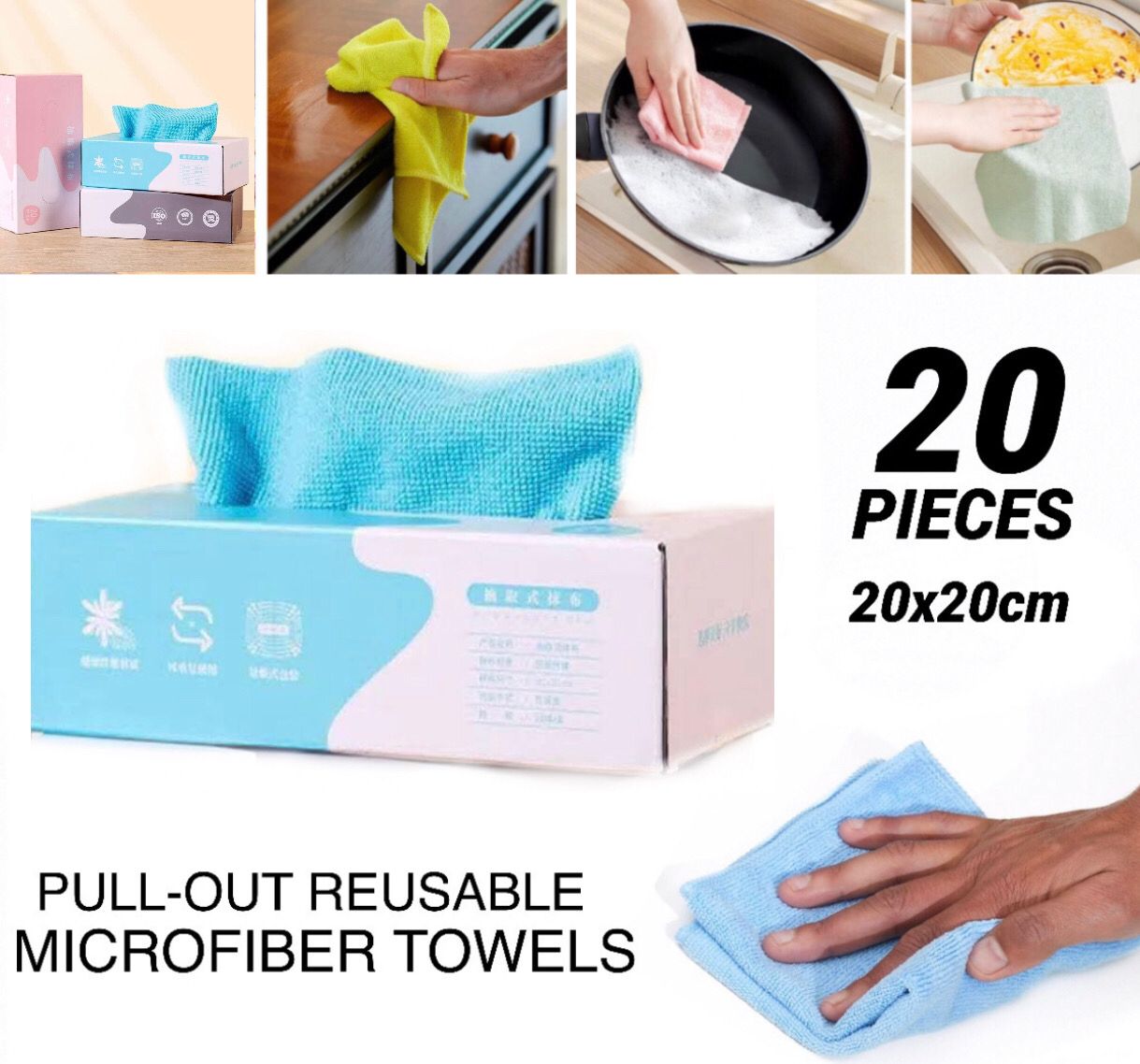 20-Pc Cleaning Cloth
