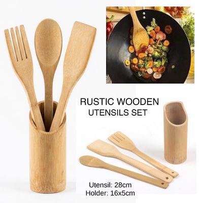 Rustic Wooden Utensil Set
