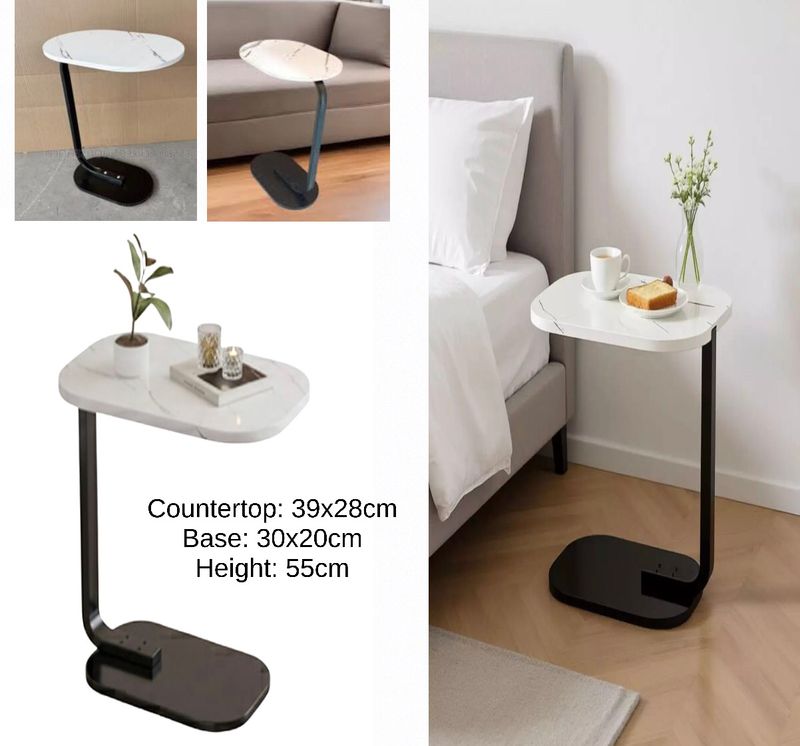 Side Table (white/black base)