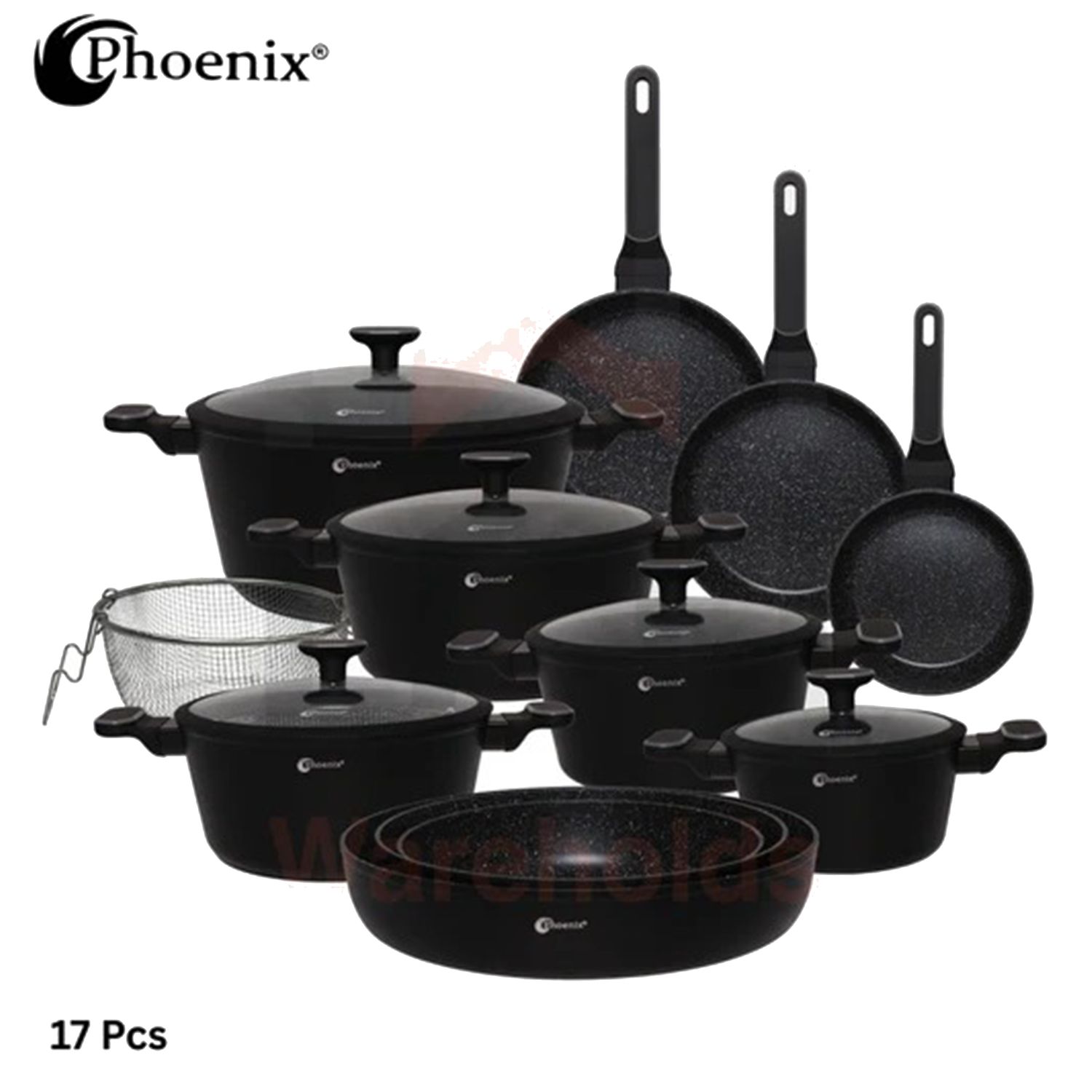 Phoenix 17 Pcs Black Marble Set