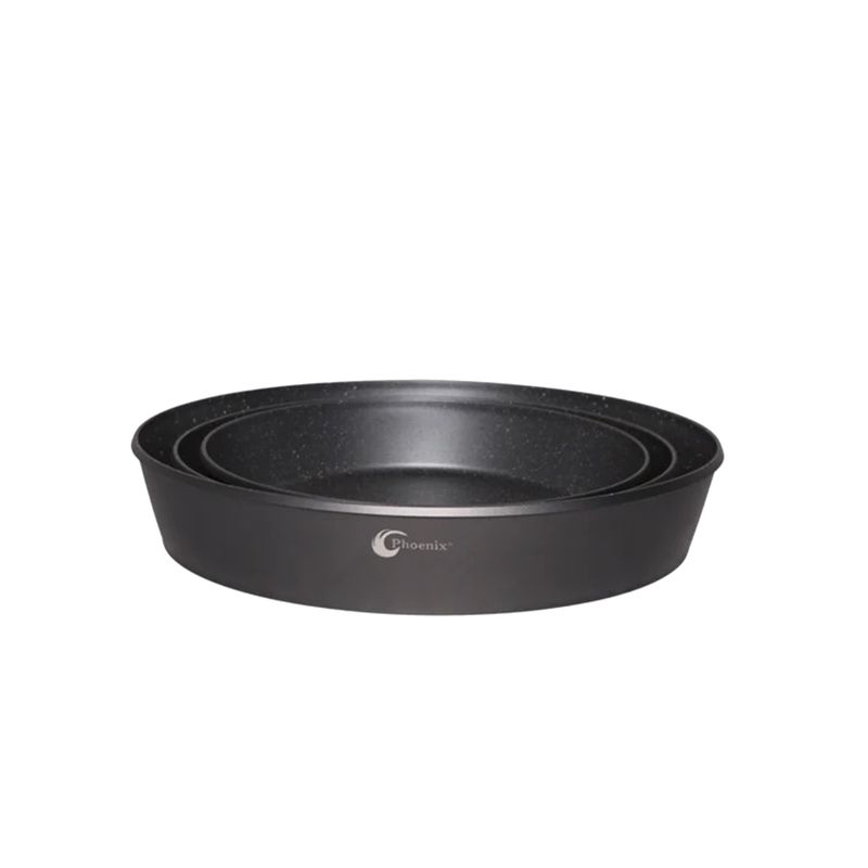 Phoenix 3pcs Black Round Pan Set (PFANNE-POELE)