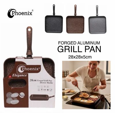 Phoenix Forged Grill Pan Brown Color 28cm