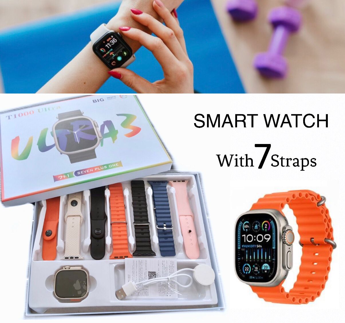 Smart Watch (7 Straps)