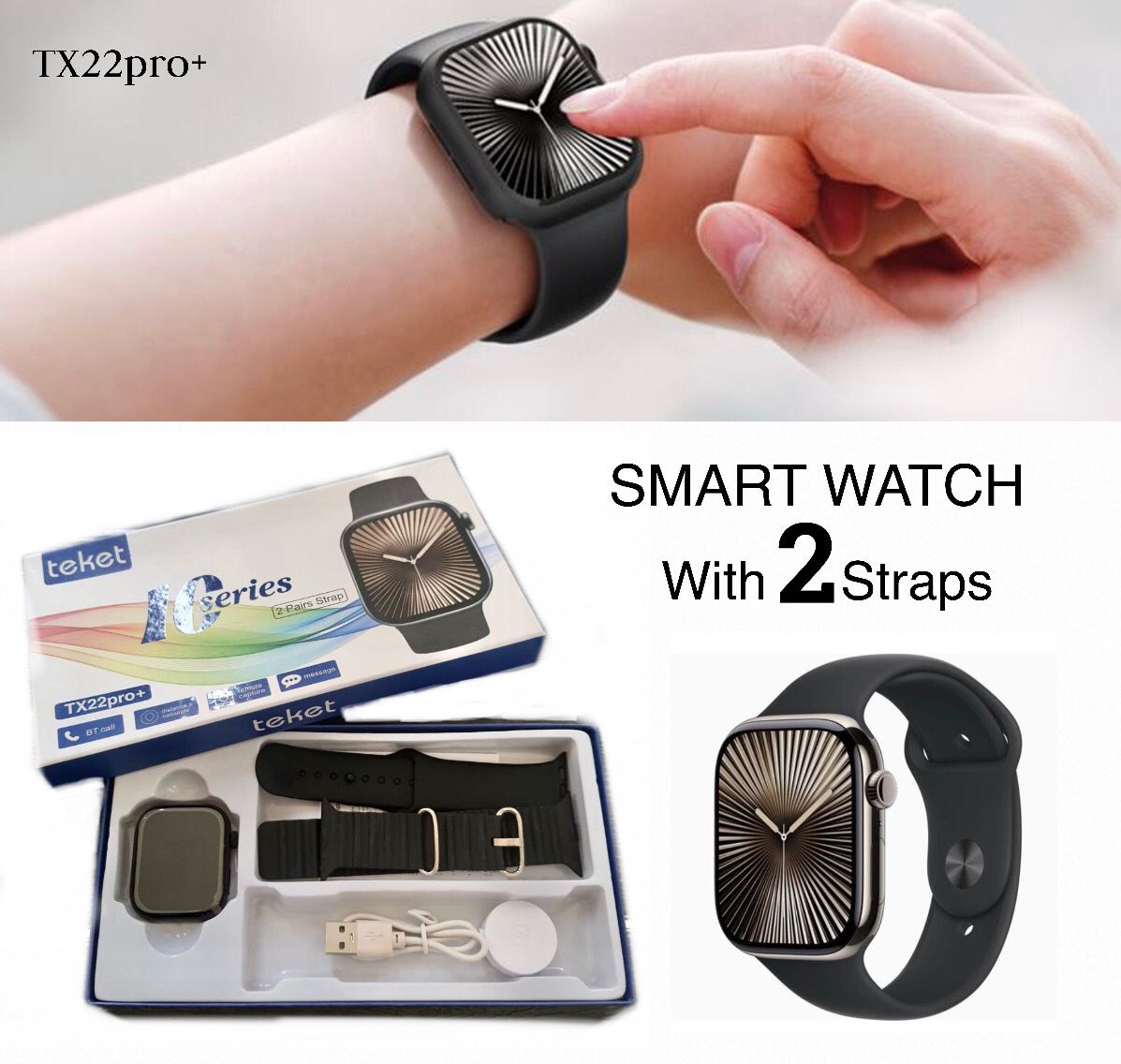 Smart Watch (2 Straps)