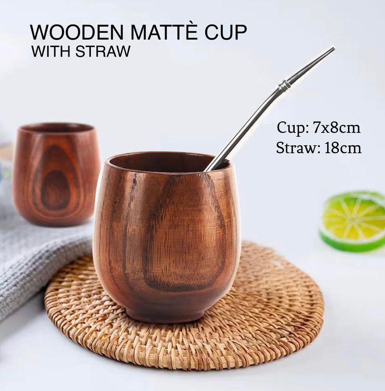 Mattè Cup With Straw