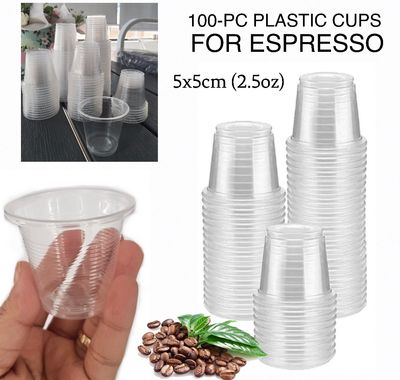 100-Pc Plastic Espresso Cups