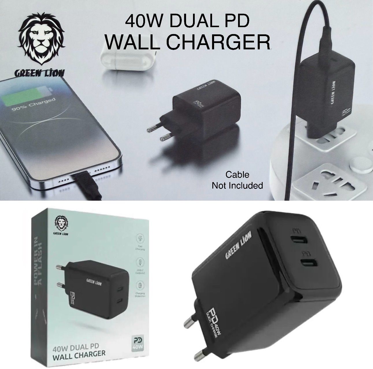 40W Dual PD Charger