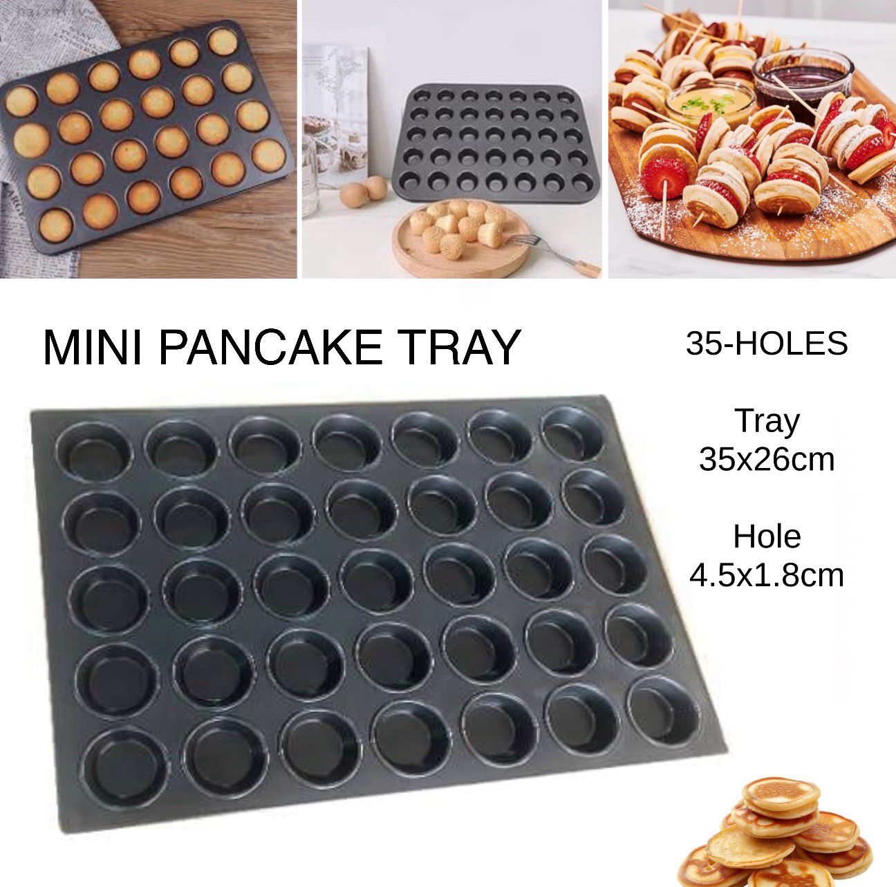 Mini Pancake Tray (35-Holes)
