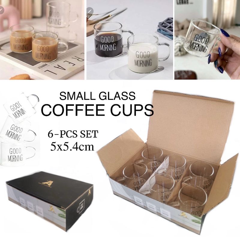 Coffee Cups x6 (Good Morning)