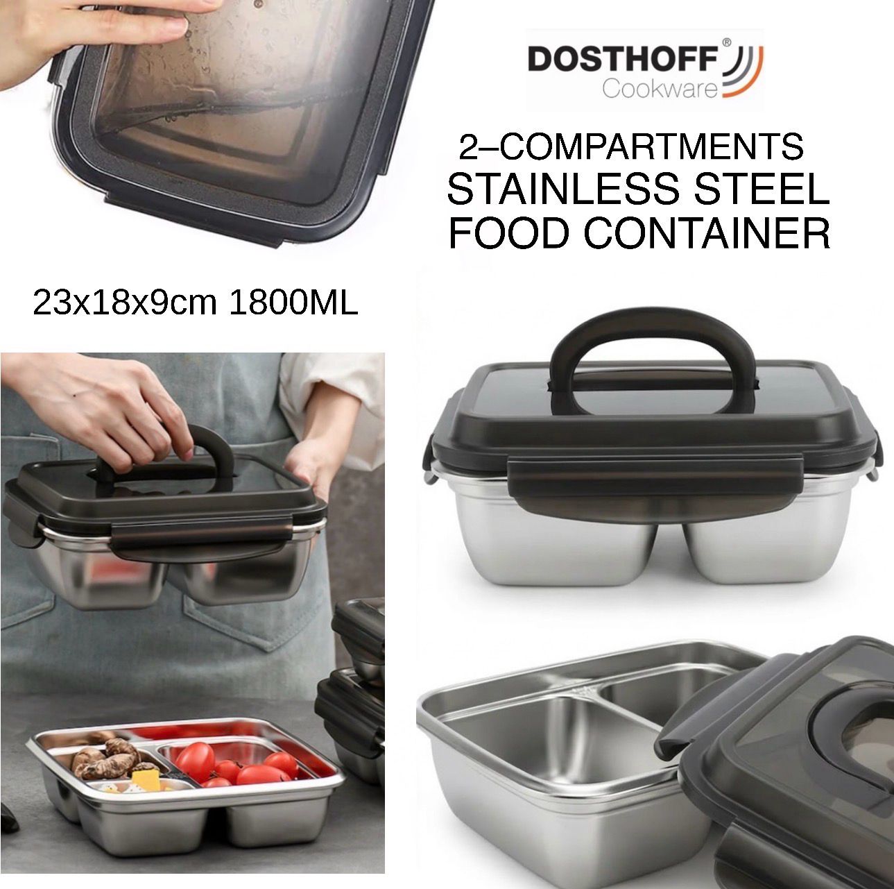 Divided Lunch Box (SM-1800C)