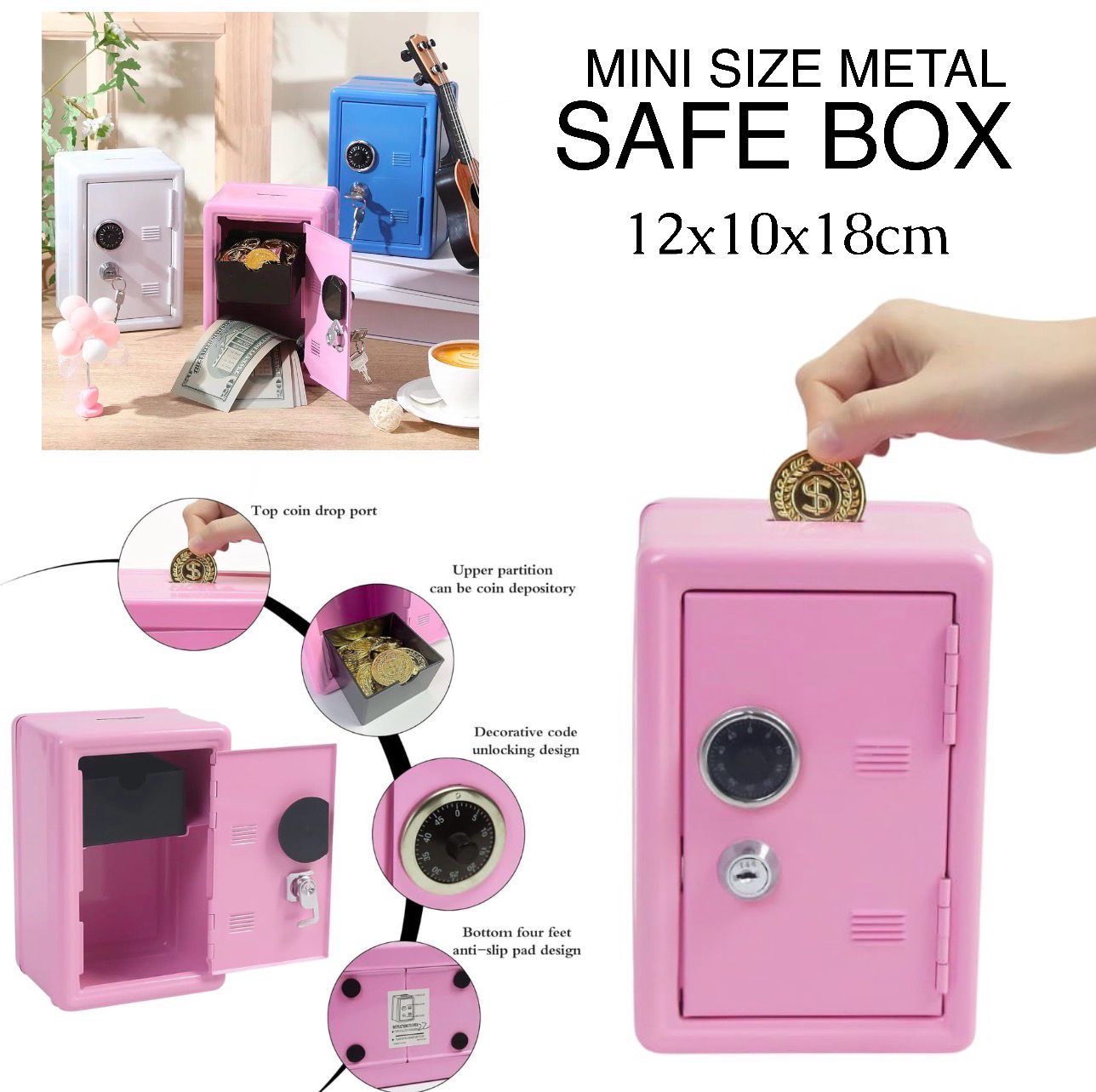 Mini Metal Safe Box