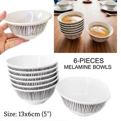 6-Pcs 5” Melamine Bowls (BET-301)