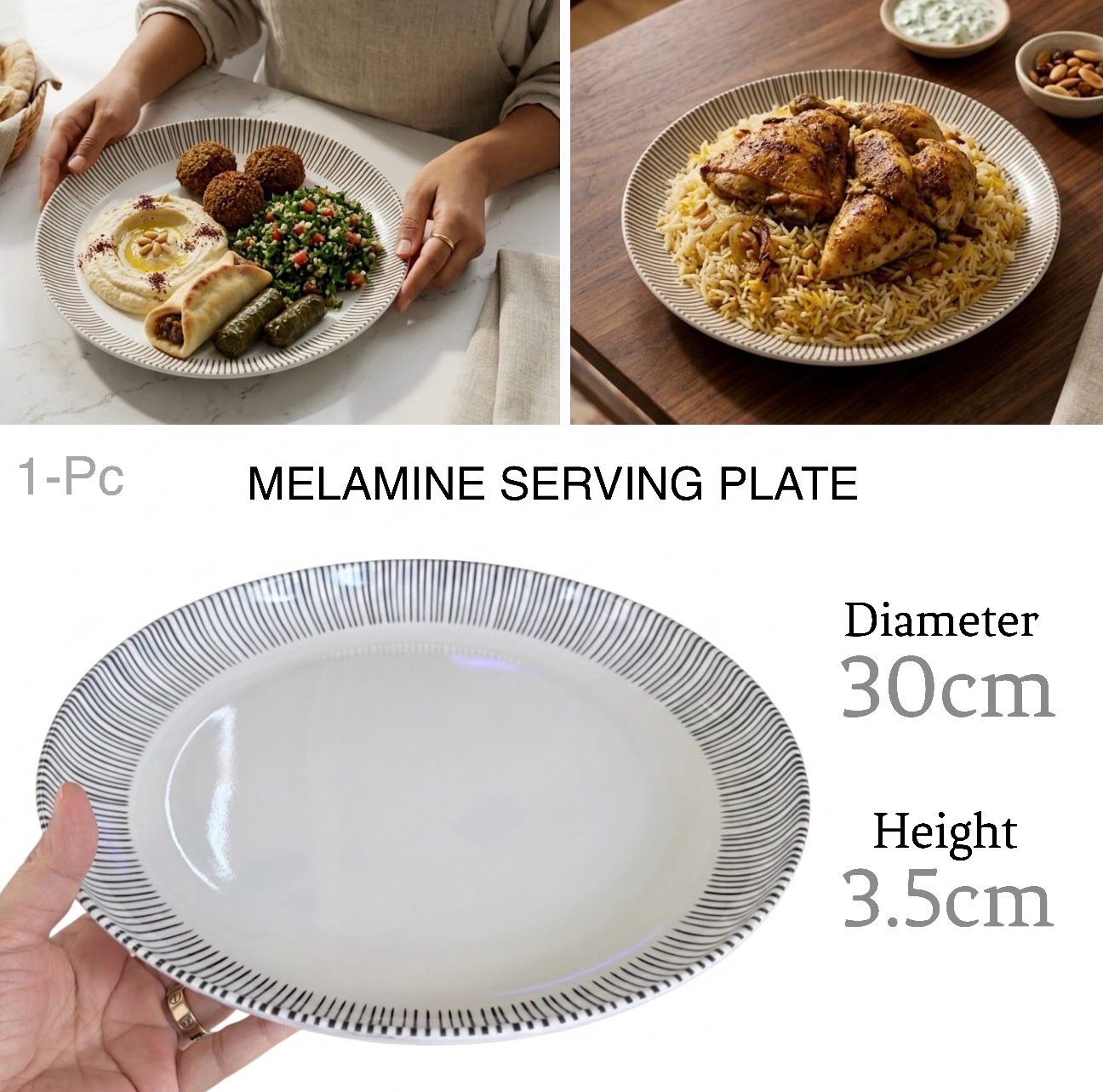 1-Pc 12” Melamine Serving Dish (BET-6059)