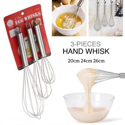3-Pcs Hand Whisks