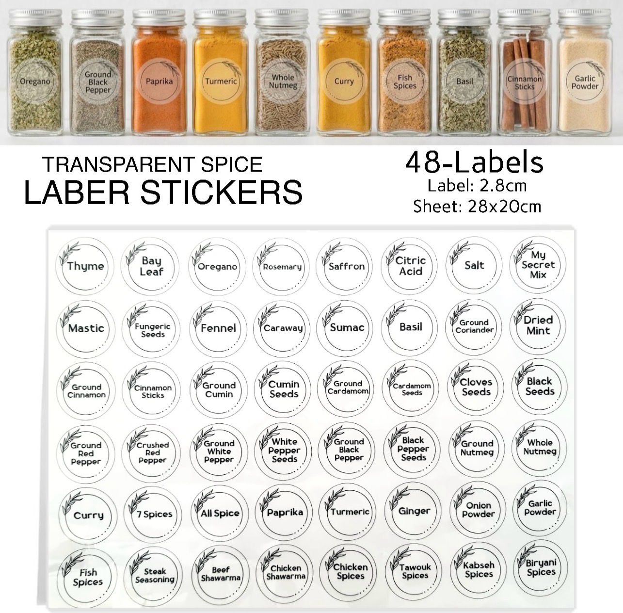 Spice Labels (English)