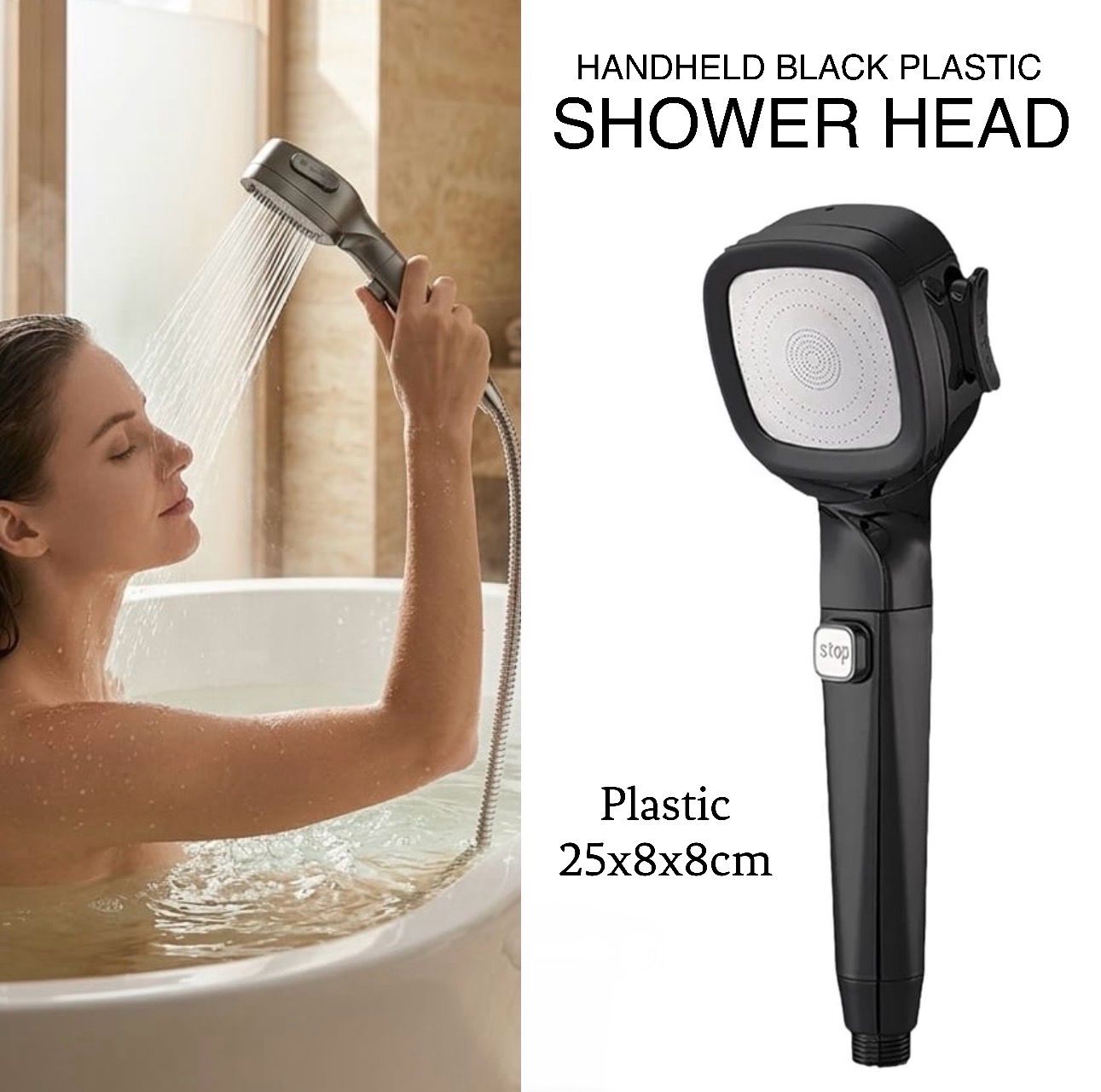 Black Shower Head