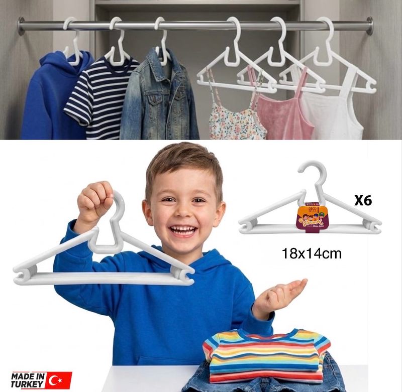 6-Pcs Kids Hangers