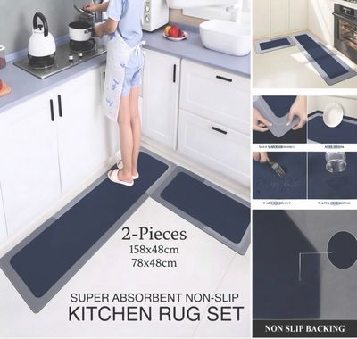 2-Pcs Kitchen Rugs
